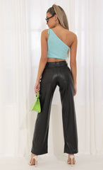 One Shoulder Top in Blue