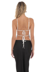 Lace Top in Cream and Black