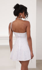 One shoulder Lace A-line Dress
