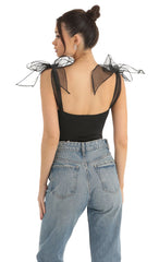 Bow Bodysuit in Black