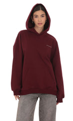 Oversized Lucy Hoodie in Burgundy