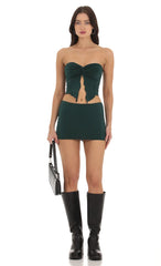 Strapless Twist Two Piece Set