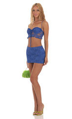 Lace Two Piece Set in Blue