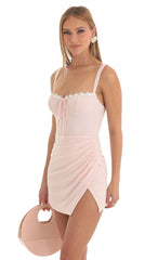 Ruched Dress in Pink