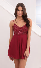 Dress in Burgandy