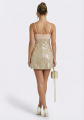 Champagne Hour Sequin Mini Dress