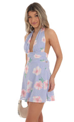Floral Halter Dress in Lavender