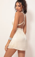 Satin Dress in Vanilla