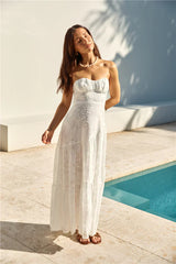 You And Me Strapless Maxi Dress White