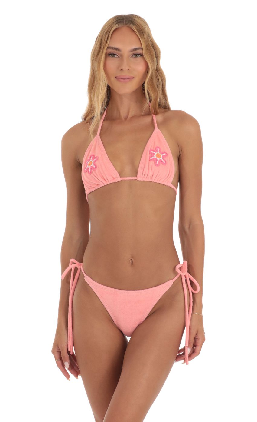 Flower Bikini Set in Pink