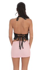 Lace Mini Skirt in Pink