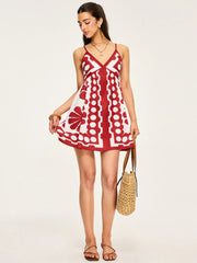 Floral Print Spaghetti Strap Dress