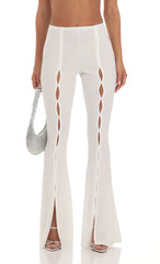Crinkle Two Piece Set in White