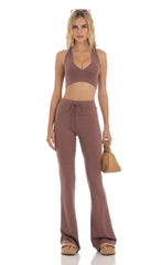 Sequin Two Piece Set in Brown
