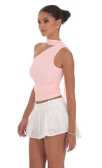 Floral Eyelet Skort in White
