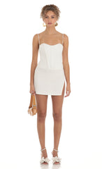 Sweetheart Corset Dress in White