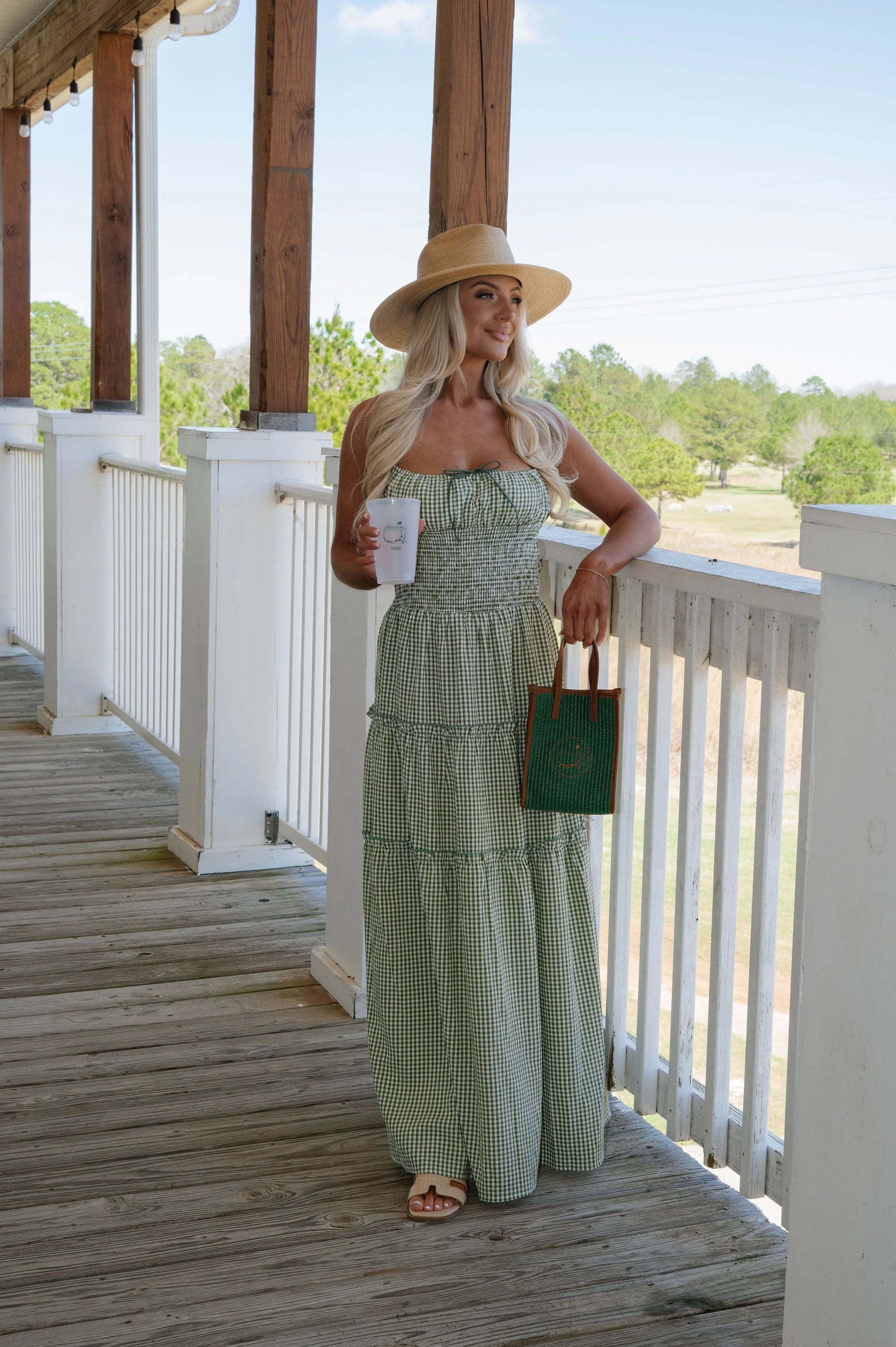 Carol Smocked Maxi Dress-Olive/Cream – Luluvelia