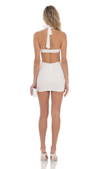 Cutout Bodycon Dress in White