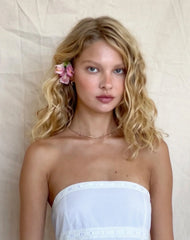Faelyn Bandeau Mini Dress In Poplin White