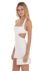 Cutout Bodycon Dress in White