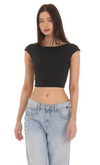 Open Back Top in Black