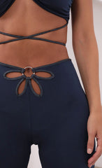 Two Piece Pant Set in Navy