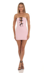 Cutout Mini Dress in Pink