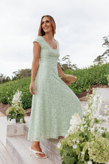 Mapleton Maxi Dress - Sage Green Lace