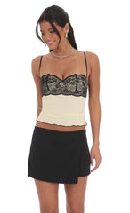 Overlap Skort in Black