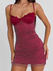 Bonjour Mini Dress Burgundy