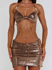 Kella Mini Dress Bronze