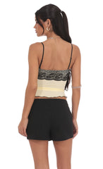 Overlap Skort in Black