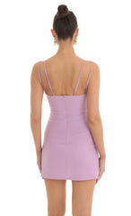 Sequin Cutout Dress in Purple
