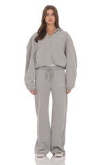 Fleece Straight Sweatpants in Grey