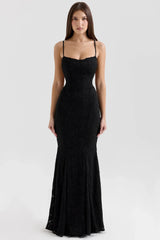Black Lace Maxi Dress