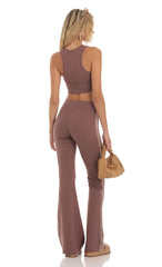 Sequin Two Piece Set in Brown