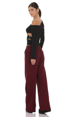 Cinchable Cuff Lucy Sweatpants in Burgundy