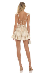 Fit and Flare Dress in Champagne