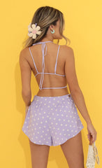 Chiffon Two Piece Set in Purple