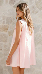 Vanessa Oversized Mini Dress - Pink