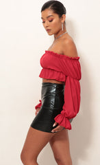 Off The Shoulder Top in Red