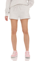 Embroidered Lucy in the Sky Shorts in Grey