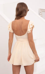 Ruffle Sleeve Dress in Desert