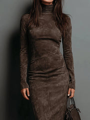 Emma - Elegant Long-Sleeve Midi Dress